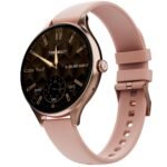 Fire-Boltt Phoenix Air Smart Watch 1.26” Round Display, Rotating Button, Wireless Charging, Ultra Lightweight Metal Body, Bluetooth Calling, Smartwatch with Silicone & Mesh Steel Straps Petal Pink