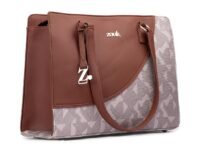 ZOUK Women's Office Essential Bag | Jute | Vegan Leather Handcrafted Tote Bag With Double Handle Shoulder Strap