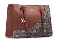 ZOUK Women's Office Essential Bag | Jute | Vegan Leather Handcrafted Tote Bag With Double Handle Shoulder Strap