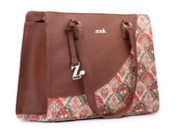 ZOUK Women's Office Essential Bag | Jute | Vegan Leather Handcrafted Tote Bag With Double Handle Shoulder Strap