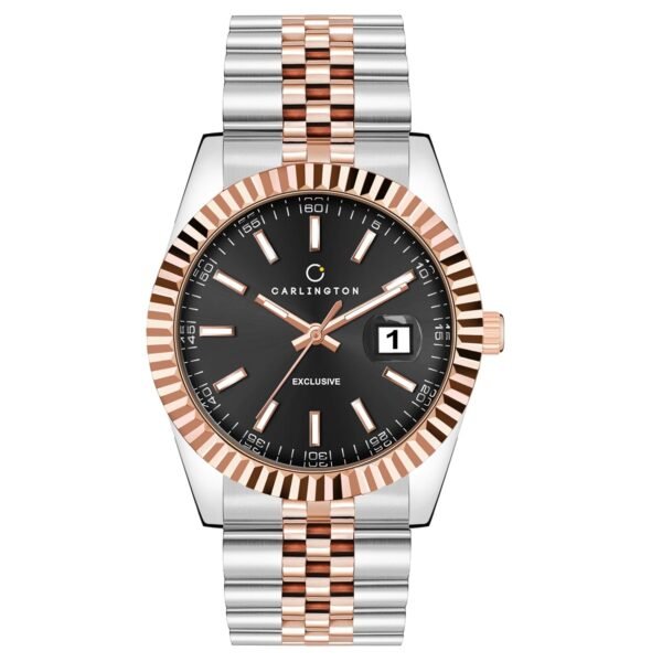 Carlington Analog Men's Watch with Stainless Steel Chain Strap, Multi-Color Dial Options, Premium Gift Watch for Men – Stylish Casual & Formal Wrist Watch - CT 8811