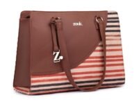 ZOUK Women's Office Essential Bag | Jute | Vegan Leather Handcrafted Tote Bag With Double Handle Shoulder Strap