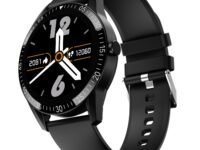 Fire-Boltt Talk Round Smart Watch 1.39″ TFT Display with Bluetooth Calling, Dual Button, Voice Assistance, SPO₂ & Heart Rate Monitor, 120+ Sports Modes, Smartwatch for Men & Women - Black