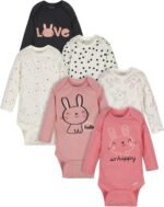 Onesies Brand, Unisex Baby, 6-Pack Long Sleeve Bodysuits