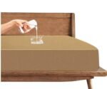 Trance Cotton Feel Terry Ultra Soft Waterproof Mattress Protector King Size| Breathable - Hypoallergenic Mattresses Cover King Size (78x72 inch | 6.5x6 feet, Brown - Pack of 1)