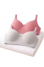 Imsa Moda Women's Cotton Lightly Padded Non-Wired Full Coverage Everyday Bra (Pack of 2) | Comfortable Multicolor Bra