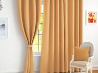 Story@Home 100% True Blackout Window Curtains 5 Feet Long Set of 1 | Plain Design | Room Darkening Curtain | Thermal Insulated Curtains for Living Room, Bedroom | (118 x 152 cm, Mustard)