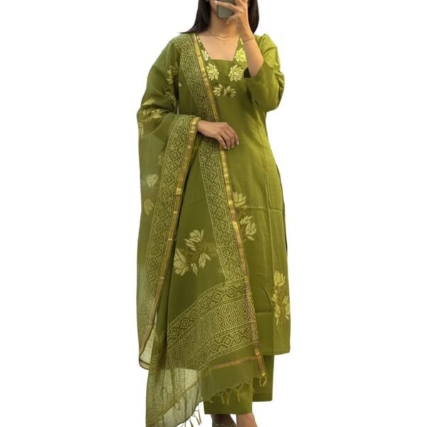 ANNI Designer Women's Rayon Viscose Straight fit Printed Embroidered Kurta with Pant & Dupatta | Ethnic Kurta Set for Women | Daily, Office & Festive Traditional