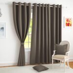 Story@Home 100% True Blackout Window Curtains 5 Feet Long Set of 1 | Solid Design |Room Darkening Curtain | Thermal Insulated Curtains for Living Room, Bedroom | (116 X 152 Cm, Tan Beige)