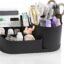 360 Degree Rotating Desk Makeup Brush Organizers and Pencil Pen Organizers for Desk Desktop Storage Stationery Supplies Cute Pencil Cup Pot for Office School Home (BLACK)
