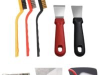 5pcs Cleaning Set for Kitchen, Bathroom, Corner, Sink. Cleaning Brush, Scraper Supplies and Cleaning KnifeTools for De-greasing and Dirty