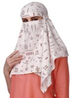 7 season's Cotton Scarf Cum Mask Universal Size/Usable for vehicle Driver for sunlight UV protection White Printed Design…