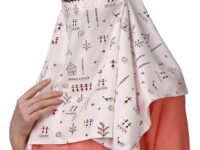 7 season's Cotton Scarf Cum Mask Universal Size/Usable for vehicle Driver for sunlight UV protection White Printed Design…