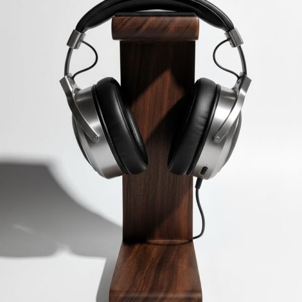 ᵀᴹ Custom Wood Headphone Stand, Headphone Holder, Docking Station, Desk Organiser, Office Decor, Gift for him, Music Lover, (Sheesham Wood)