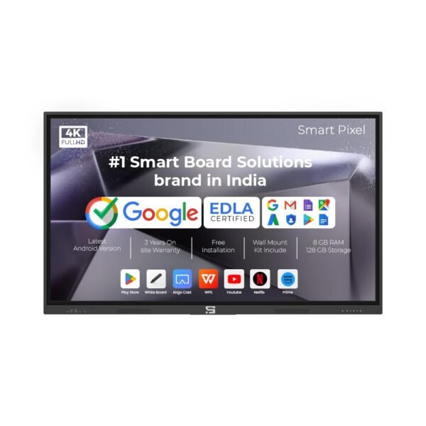 75 Inches 4K UHD Touch Screen LED UltraTouch Display Interactive Flat Panel Monitor 3840 x 2160 Pixels Android 14 Ideal for Schools,College,Institute,Home&Office