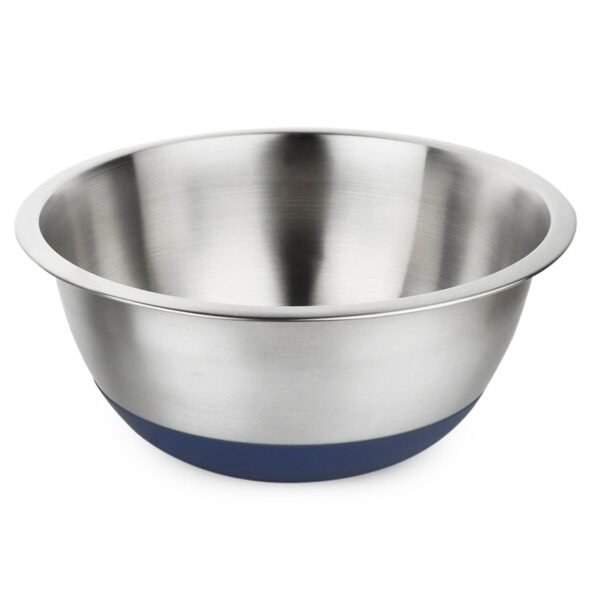 A-ONE Stainless Steel Mixing Bowl with Anti-Skid Base|Durable Stainless Steel Bowls for Easy Storage (24cm, Silver)