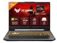 ASUS TUF A15 (2025) AMD Ryzen 7 7445HS,Gaming Laptop,RTX 3050-4GB,75W TGP,16GB RAM (Upgradeable Upto 64GB) 1TB SSD,FHD,15.6",144Hz,48Whrs,M365 Basic (1Year)*,Office 2024,Black,2.3 Kg,FA506NCG-HN251WS