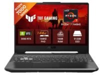 ASUS TUF A15 (2025), AMD Ryzen 7 7445HS,RTX 3050-4GB,75W TGP,16GB DDR5(Upgradeable Upto 64GB) 512GB SSD,FHD,15.6",144Hz,RGB Keyboard,Windows 11,Graphite Black,2.3 Kg FA506NCG-HN199W, Gaming Laptop