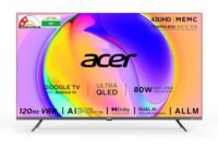 Acer 109 cm (43 inches) Super Series 4K Ultra HD Smart QLED Google TV AR43QDXGU2875AT (Black)