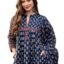 Amayra Women's Pure Cotton Printed A-Line Kurta Set with Palazzo Pants & Dupatta- Ethnic Wear