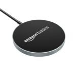 Amazon Basics Magnetic Wireless Charger | 15W Fast Charging Circular Pad | Compatible with iPhone 13/13 Pro/13 Mini/13 ProMax/12/11, Samsung Galaxy S21/S20/Note 10/Edge Note 20Ultra/S10, AirPods Pro
