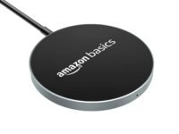 Amazon Basics Magnetic Wireless Charger | 15W Fast Charging Circular Pad | Compatible with iPhone 13/13 Pro/13 Mini/13 ProMax/12/11, Samsung Galaxy S21/S20/Note 10/Edge Note 20Ultra/S10, AirPods Pro