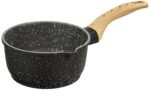 Amazon Brand - Solimo Die Cast Aluminium Non Stick 5 layer coating Sauce Pan (17cm, Black)