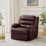 Amazon Brand - Solimo Dolny 1 Seater Leatherette Recliner (Chocolate)