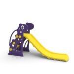 Amazon Brand - Solimo Modern Super Slide for 2-4 Years | Indoor Outdoor Games | Perfect Slide for Home, School & Playground | Easy Assembly | Safe & Fun Activity Toy |131 x 61 x 71cm | Purple &Yellow