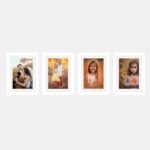 Amazon Brand - Solimo Set Of 4 White Photo Frames With Mount Paper (6 X 8 Inch - 4 ), Rectangular, Wall Mount