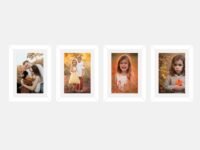 Amazon Brand - Solimo Set Of 4 White Photo Frames With Mount Paper (6 X 8 Inch - 4 ), Rectangular, Wall Mount