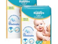 Amazon Brand - Supples Premium Baby Diaper Pants | 144 Baby Diapers | Medium | 7-12 Kg | 12 Hrs Absorption | Cushiony Cotton Soft Fabric | Phthalates-Free | Triple Leak Guard | 72 Count, Pack of 2