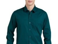 Amazon Brand - Symbol Men's Solid Cotton Formal Shirt | Plain | Full Sleeve - Regular Fit (Available in Plus Sizes)