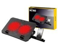 Ant Esports NC160 Laptop Cooling Pad, Laptop Cooler with Mobile Holder 2 * 1 125mm Quite Fans at 1000 RPM Fan Speed Controller 5 Height Adjustable Angle 2USB Ports Compatible for Laptop up to 15.6”