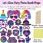 Atpata Funky 25 Pieces Glow Neon Party Photo Booth Props – Fluorescent Blacklight Glow in The Dark Party Supplies for Neon Theme, Birthday, Wedding, Rave, Disco & Glow Balloon Decorations