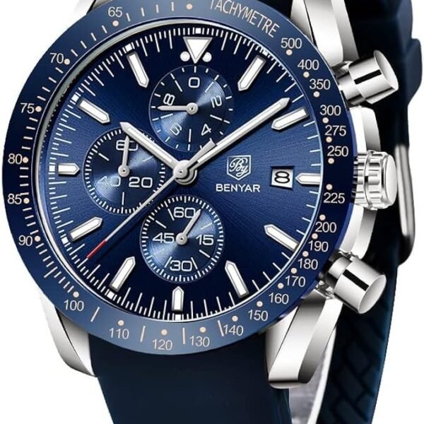 BENYAR Men's Luxury Chronograph Watch – Business, Casual | Quartz Movement with Date Display | Stylish Wristwatch | Gift for Men