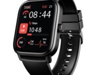 Boat Wave Call 3 Smartwatch 1.83” HD Display with Animated Watch Faces; BT Calling, Functional Crown, Multiple Sports Modes, IP68, HR, SpO2 Monitor, Smart Watches for Men & Women (Bold Black)