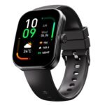 Boat Wave Sigma 3 Curv Smartwatch with 2.01” (5.33 cm) Immersive Curved Display, Metallic Finish, Functional Crown, BT Calling, Sleep, Stress, Heart Rate & SpO2 Monitoring, SOS, IP68 (Black Active)