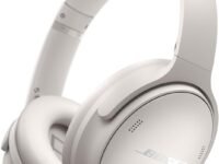Bose QuietComfort Headphones - Wireless Bluetooth Headphones, Active Over Ear Noise Cancelling and Mic, USB-C Charging, Deep Bass, Up to 24 Hours of Playtime, White Smoke