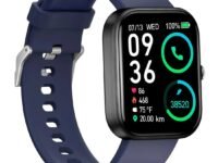 Bouncefit M I D116 Fitness Band Smart Watch for Men, Women, Boys, Girls, Kids – Single Touch Interface, Water Resistant, Workout Modes, Quick Charge Sports Smartwatch – Blue I