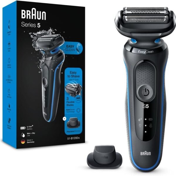 Braun Series 5 5018s Rechargeable Wet & Dry Men's Electric Shaver with Precision Trimmer