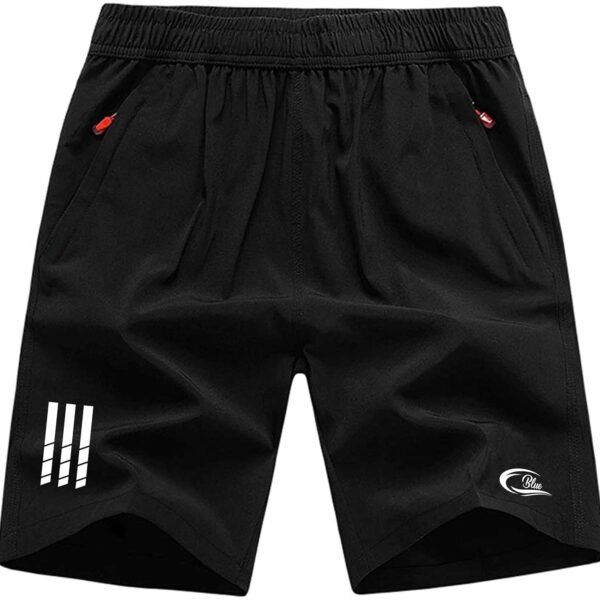 CBlue Men's Outdoor Quick Dry Lightweight Sports Shorts with 2 Zipper Pockets, Breathable Hiking Running Gym Workout Athletic Shorts