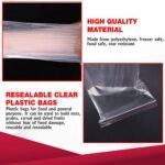 CLassiC Eco Friendly Bags SVP - Zip Lock Pouch Reusable|Clear Plastic Bags Storage Pouches &Durable Press Seal Apply to Kitchen Jewellery Storage -100PCS (7X10 Inches)