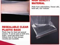 CLassiC Eco Friendly Bags SVP - Zip Lock Pouch Reusable|Clear Plastic Bags Storage Pouches &Durable Press Seal Apply to Kitchen Jewellery Storage -100PCS (7X10 Inches)