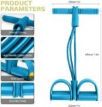 COSOOS Pull Reducer Exercise Equipment for Home Gym - Premium Stretching Band for Exercise, Tummy Trimmer, Yoga Pedal Puller Resistance Band for Men, Women, Belly Fat & Leg Exercises (Multi)