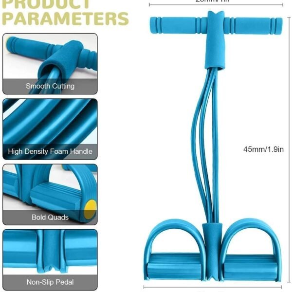 COSOOS Pull Reducer Exercise Equipment for Home Gym - Premium Stretching Band for Exercise, Tummy Trimmer, Yoga Pedal Puller Resistance Band for Men, Women, Belly Fat & Leg Exercises (Multi)