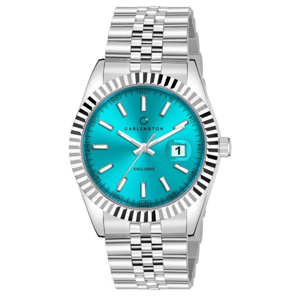 Carlington Analog Men's Watch with Stainless Steel Chain Strap, Multi-Color Dial Options, Premium Gift Watch for Men – Stylish Casual & Formal Wrist Watch - CT 8811