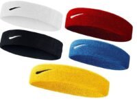 Cotton Headband Sports, Men's women'sGym Workout,Yoga Sweatband-All Sports Wear Headband Fitness Band Unisex (Pack of 5) Red/Yellow/White/Black/Blue