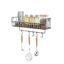 Craft Mshopr Wall Mounted Spice Rack Organizer – Floating Shelf for Spices, Cabinet & Countertop Seasoning Storage, Black (17×4×4 Inches)