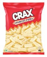 Crax Crunchy Pipes Puffs 77g/72g/73g | Crunchy Snack | Social Gatherings, Fun Snack | Crunchy Gourmet Snacks for Parties, Drinks, Tea & Coffee | 100% Vegetarian (Weight may vary)